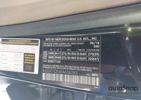 2014 Mercedes-Benz Gl 450 4Matic z USA, uszkodzony, nr VIN 4JGDF7CE6EA436283